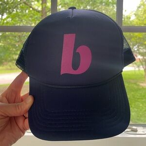NWOT Navy Blue Cap with Pink Letter “B”